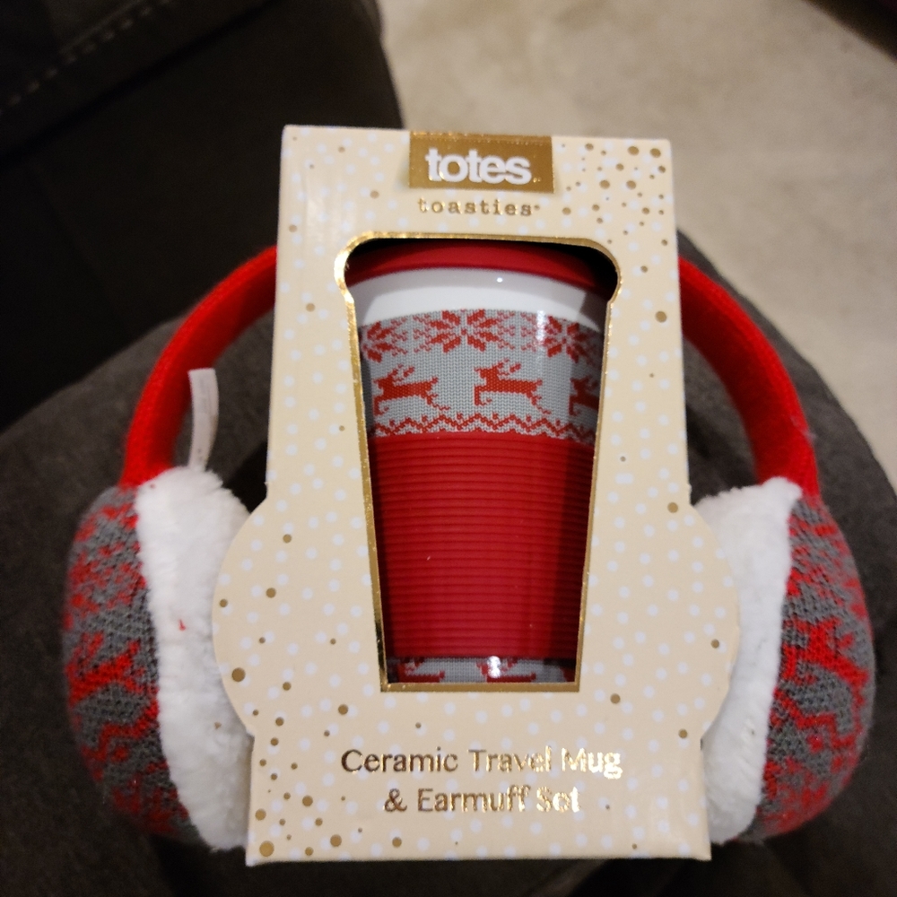 Totes Travel Mug and Ear Muff gift set